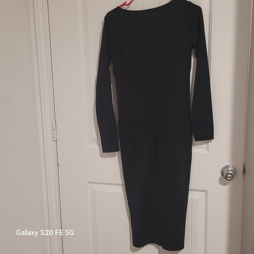 Long sleeve body con dress